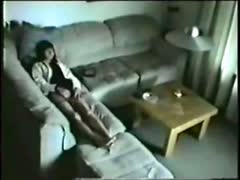 The room where a hidden camera is set is where the adorable wife masturbates her pussy.